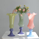 Maxbell Vase Decoration Gift Statue Retro Flower Pot for Indoor Tabletop Living Room Green