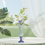 Maxbell Vase Decoration Gift Statue Retro Flower Pot for Indoor Tabletop Living Room Green