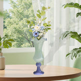 Maxbell Vase Decoration Gift Statue Retro Flower Pot for Indoor Tabletop Living Room Green