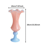 Maxbell Vase Decoration Gift Statue Retro Flower Pot for Indoor Tabletop Living Room Pink