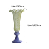 Maxbell Vase Decoration Gift Statue Retro Flower Pot for Indoor Tabletop Living Room Yellow