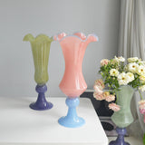 Maxbell Vase Decoration Gift Statue Retro Flower Pot for Indoor Tabletop Living Room Yellow