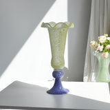 Maxbell Vase Decoration Gift Statue Retro Flower Pot for Indoor Tabletop Living Room Yellow
