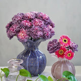 Maxbell Glass Flower Vase Ornament Decorative Art Vase for Desk Dining Room Entrance Purple