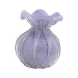Maxbell Glass Flower Vase Ornament Decorative Art Vase for Desk Dining Room Entrance Purple