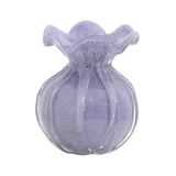 Maxbell Glass Flower Vase Ornament Decorative Art Vase for Desk Dining Room Entrance Purple