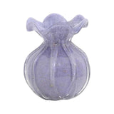 Maxbell Glass Flower Vase Ornament Decorative Art Vase for Desk Dining Room Entrance Purple