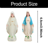 Maxbell Blessed Mother Statue Ornament Hand Painted Our Lady of Lourdes Figure Decor white