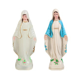Maxbell Blessed Mother Statue Ornament Hand Painted Our Lady of Lourdes Figure Decor white
