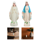 Maxbell Blessed Mother Statue Ornament Hand Painted Our Lady of Lourdes Figure Decor white
