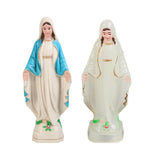 Maxbell Blessed Mother Statue Ornament Hand Painted Our Lady of Lourdes Figure Decor white