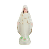 Maxbell Blessed Mother Statue Ornament Hand Painted Our Lady of Lourdes Figure Decor white