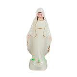 Maxbell Blessed Mother Statue Ornament Hand Painted Our Lady of Lourdes Figure Decor white