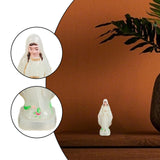 Maxbell Blessed Mother Statue Ornament Hand Painted Our Lady of Lourdes Figure Decor white