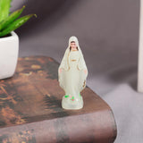 Maxbell Blessed Mother Statue Ornament Hand Painted Our Lady of Lourdes Figure Decor white