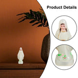 Maxbell Blessed Mother Statue Ornament Hand Painted Our Lady of Lourdes Figure Decor white