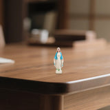 Maxbell Blessed Mother Statue Ornament Hand Painted Our Lady of Lourdes Figure Decor blue