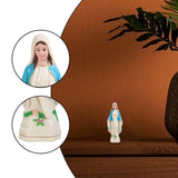 Maxbell Blessed Mother Statue Ornament Hand Painted Our Lady of Lourdes Figure Decor blue