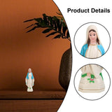Maxbell Blessed Mother Statue Ornament Hand Painted Our Lady of Lourdes Figure Decor blue