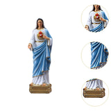 Maxbell Holy Mary Figurine Crafts Desktop Sculpture for Mantelpiece Study Room Shelf