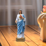 Maxbell Holy Mary Figurine Crafts Desktop Sculpture for Mantelpiece Study Room Shelf