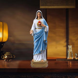 Maxbell Holy Mary Figurine Crafts Desktop Sculpture for Mantelpiece Study Room Shelf