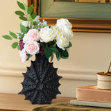 Maxbell Ceramic Vase Nordic Boho Aesthetic Home Decor for Mantel Mantle Dining Table L black