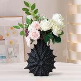 Maxbell Ceramic Vase Nordic Boho Aesthetic Home Decor for Mantel Mantle Dining Table L black