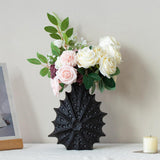 Maxbell Ceramic Vase Nordic Boho Aesthetic Home Decor for Mantel Mantle Dining Table L black