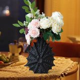Maxbell Ceramic Vase Nordic Boho Aesthetic Home Decor for Mantel Mantle Dining Table L black