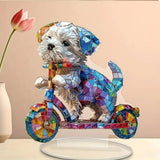 Maxbell Dog Desktop Ornament 2D Flat Modern Acrylic Table Sign for Hotel Study Room