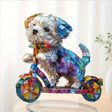 Maxbell Dog Desktop Ornament 2D Flat Modern Acrylic Table Sign for Hotel Study Room
