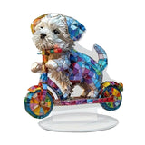 Maxbell Dog Desktop Ornament 2D Flat Modern Acrylic Table Sign for Hotel Study Room