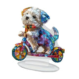 Maxbell Dog Desktop Ornament 2D Flat Modern Acrylic Table Sign for Hotel Study Room