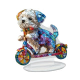 Maxbell Dog Desktop Ornament 2D Flat Modern Acrylic Table Sign for Hotel Study Room
