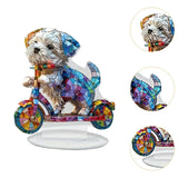 Maxbell Dog Desktop Ornament 2D Flat Modern Acrylic Table Sign for Hotel Study Room