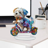 Maxbell Dog Desktop Ornament 2D Flat Modern Acrylic Table Sign for Hotel Study Room
