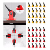 Maxbell 20Pcs Tile Leveling System Floor Wall Construction Tools for Floors Building yellow