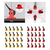 Maxbell 20Pcs Tile Leveling System Floor Wall Construction Tools for Floors Building yellow