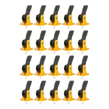 Maxbell 20Pcs Tile Leveling System Floor Wall Construction Tools for Floors Building yellow