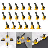 Maxbell 20Pcs Tile Leveling System Floor Wall Construction Tools for Floors Building yellow
