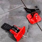 Maxbell 20Pcs Tile Leveling System Floor Wall Construction Tools for Floors Building red