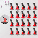 Maxbell 20Pcs Tile Leveling System Floor Wall Construction Tools for Floors Building red