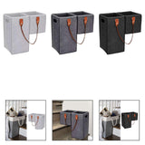 Maxbell Staircase Tidy Basket Bin L Shaped Felt Fabric for Laundry Toys 44.5x24x43cm Light Gray