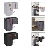 Maxbell Staircase Tidy Basket Bin L Shaped Felt Fabric for Laundry Toys 44.5x24x43cm Light Gray