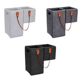 Maxbell Staircase Tidy Basket Bin L Shaped Felt Fabric for Laundry Toys 44.5x24x43cm Light Gray