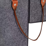 Maxbell Staircase Tidy Basket Bin L Shaped Felt Fabric for Laundry Toys 44.5x24x43cm Grey