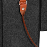 Maxbell Staircase Tidy Basket Bin L Shaped Felt Fabric for Laundry Toys 44.5x24x43cm Dark Grey