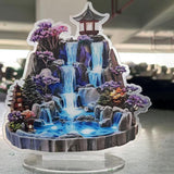 Maxbell 2D Tabletop Water Fountain Decor Acrylic Desktop Plaque for Living Room Desk