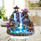 Maxbell 2D Tabletop Water Fountain Decor Acrylic Desktop Plaque for Living Room Desk